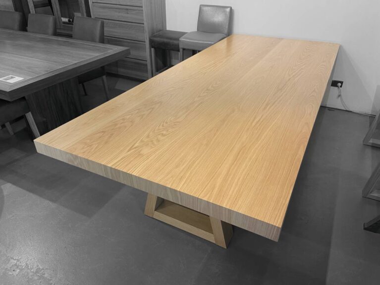 KT 10/12 Seater Dining Table American Oak Timber 2 Pack Polyurethane Quality Furniture Made in Adelaide, South Australia
