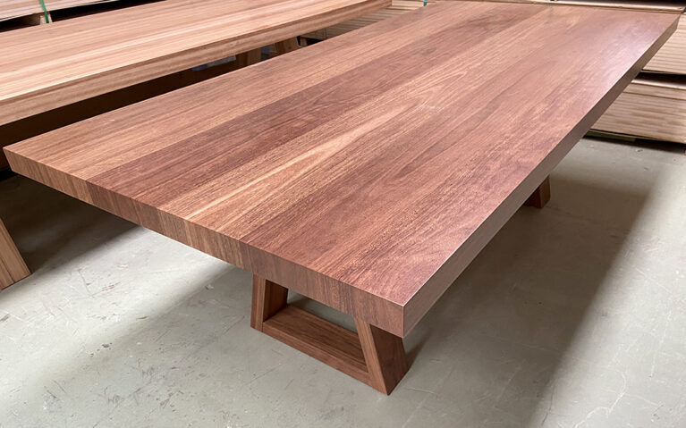 spotted gum dining table