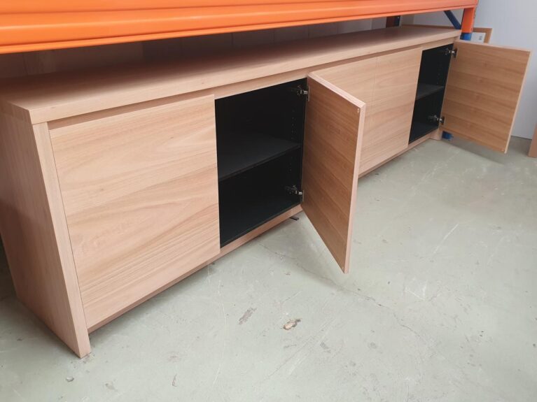 Ruby Media Entertainment Unit 5 Door Oak Limed Timber Quality Furniture Made in Adelaide, South Australia