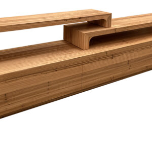 KT 3 Drawer Media Unit with Bridges Clear Blackbutt Timber Quality Furniture Made in Adelaide, South Australia
