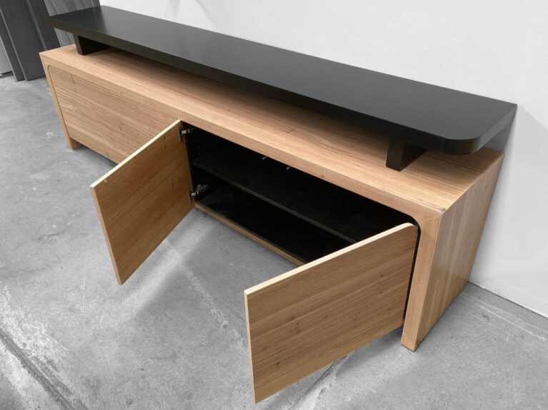 KT Media Entertainment Unit 4 Door Limed Blackbutt Timber Quality Furniture Made in Adelaide, South Australia