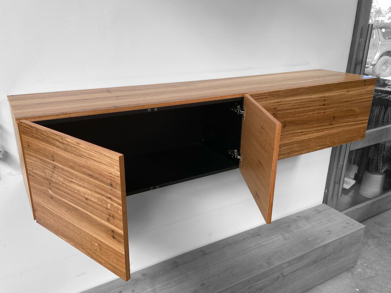 Levi Media Entertainment Unit 4 Door Blackbutt Timber Quality Furniture Made in Adelaide, South Australia