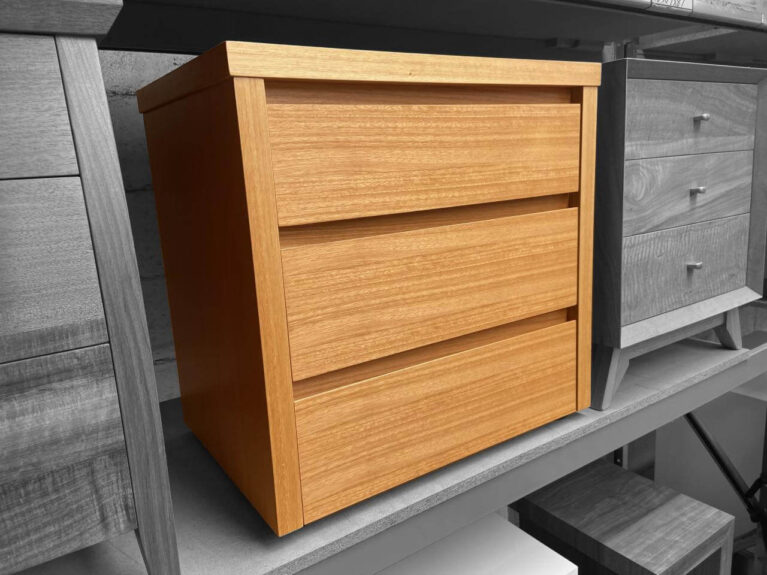 Ruby Bedside 3 Drawer Oak Timber Quality Furniture Made in Adelaide, South Australia