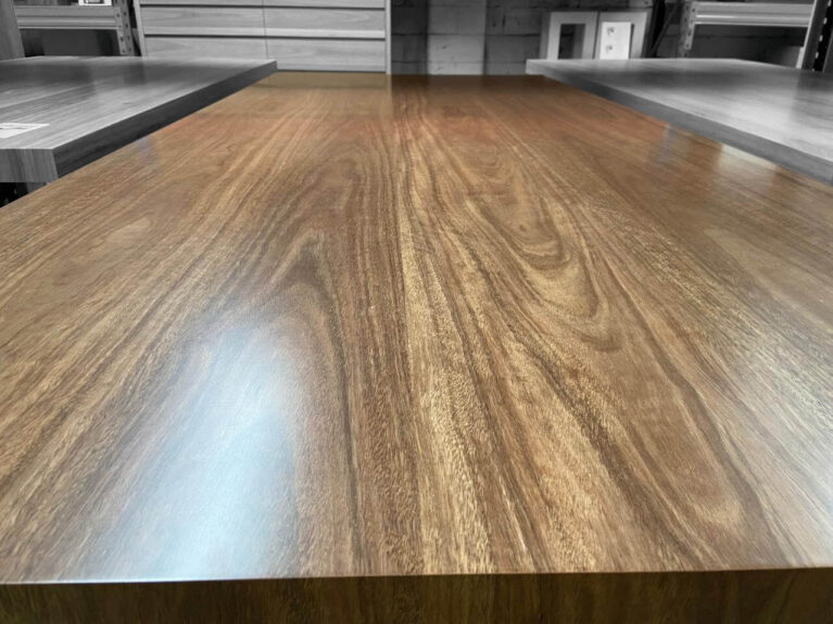 KT 8 Seater Dining Table Spotted Gum Timber High Build 2 Pack Polyurethane Quality Furniture Adelaide, South Australia