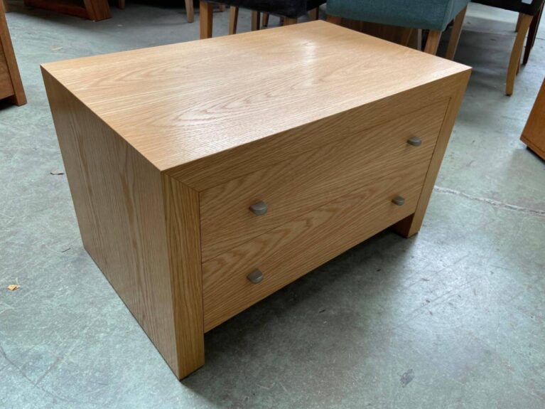 KT Bedside 2 Drawer American Oak Timber Quality Furniture Made in Adelaide, South Australia