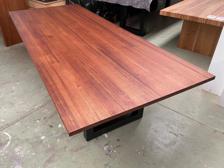 Solid 10 Seater Dining Table Tasmanian Oak Timber Stained 2 Pack Polyurethane Quality Furniture Adelaide, South Australia