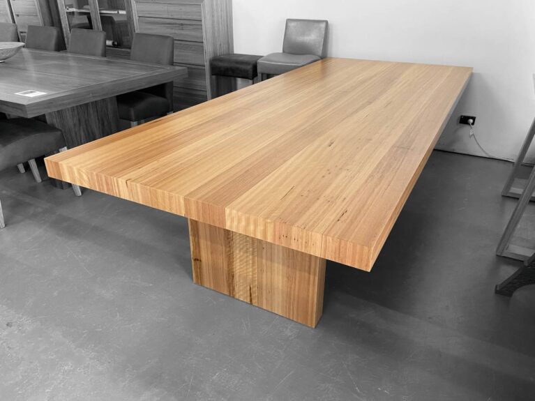 KT 10 Seater Dining Table Blackbutt Timber 2 Pack Polyurethane Quality Furniture Made in Adelaide, South Australia