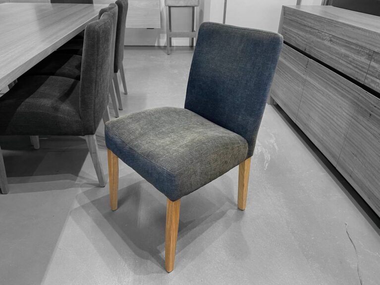 Newcastle Upholstered Dining Chairs Warwick Copeland Onyx Fabric Oak Timber Quality Made in Adelaide, South Australia