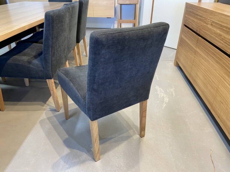 Newcastle Upholstered Dining Chairs Warwick Copeland Onyx Fabric Oak Timber Quality Made in Adelaide, South Australia