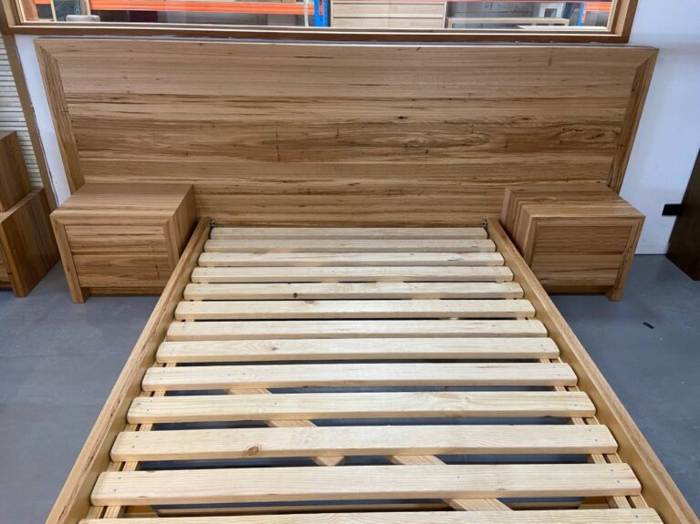 KT Bedside 2 Drawer Blackbutt Timber Quality Furniture Made in Adelaide, South Australia