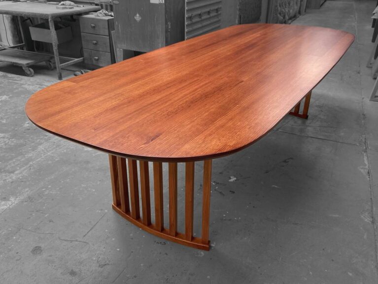KT 10 Seater Dining Table Vic Ash Timber 2 Pack Polyurethane Made in Adelaide, South Australia
