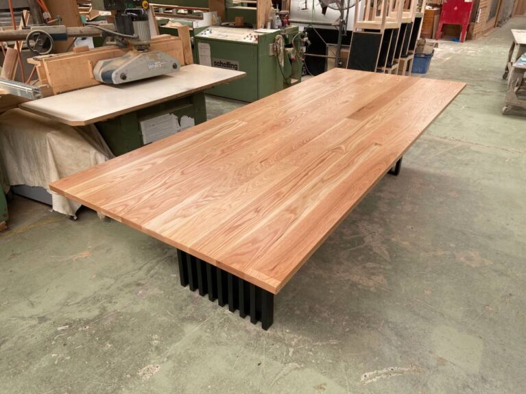 KT 12 Seater Dining Table American Oak Timber 2 Pack Polyurethane Made in Adelaide, South Australia